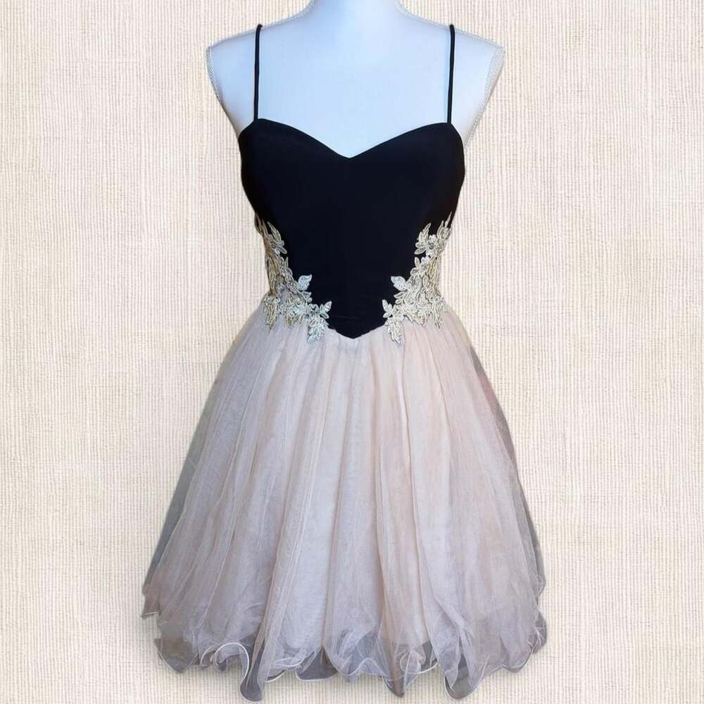 Black and Pink Homecoming Dress